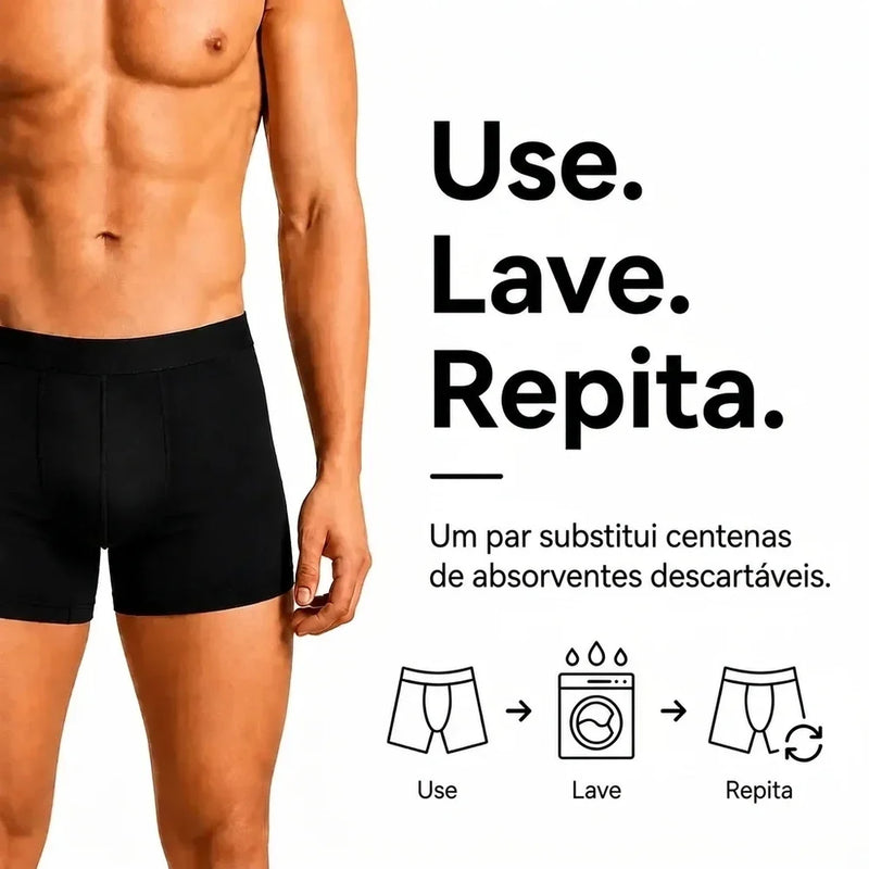 Boxer para Incontinência para Homens em Algodão