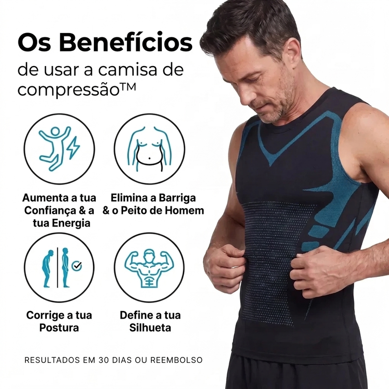 Camisola sem mangas de compressão modeladora