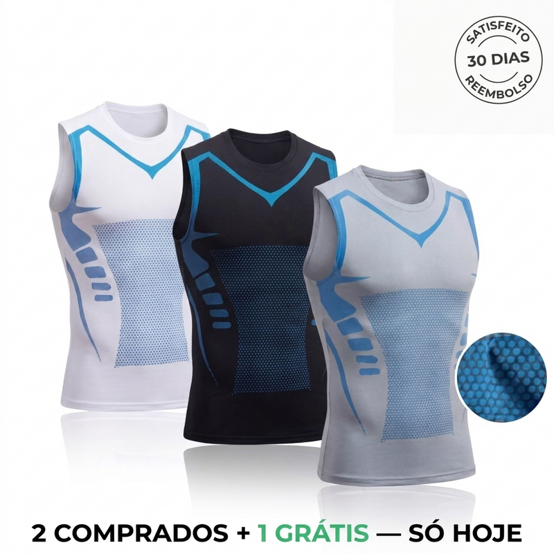 Camisola sem mangas de compressão modeladora